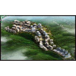 昭通汽车城规划项目全景鸟瞰图